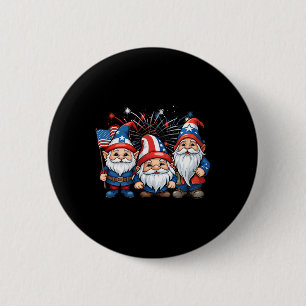 van juli patriottische kabouters Amerikaanse vlag Ronde Button 5,7 Cm
