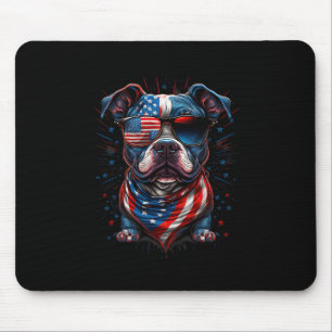 Van juli Patriottische Staffordshire Bull Terrier  Muismat
