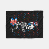 van juli skelet gamer grappig amerika jongens Kind Fleece Deken (Voorkant (Horizontaal))