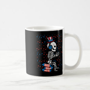 van juli skelet gamer grappig amerika jongens Kind Koffiemok