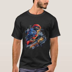 Van Juli specht Vogelliefhebbers VS Vlag Patriotti T-shirt
