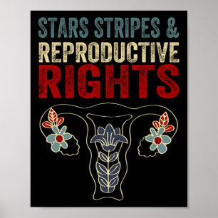 Van juli sterren strepen en reproductieve rechten poster