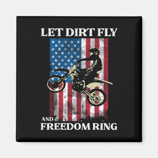 Van Juli Vuilfiets Motorcross Amerika Biker Mannen Magneet (Voorkant)