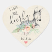 Van jullie Kinder Valentijnsdag Favor Hart Sticker (Voorkant)