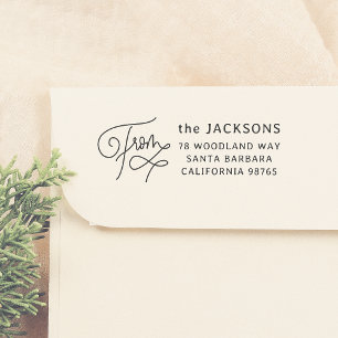 Van kalligrafie Modern & elegant retouradres Rubberstempel