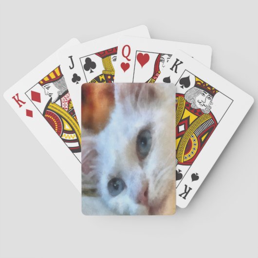 Van Kat met blauw Eyes Pet Portret Speelkaarten (Achterkant)