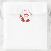 Van Kerstman tot Kerstmis Ronde Sticker (Tas)