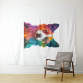 van Kleurrijke hond Wandkleed (In Situ (horizontaal))