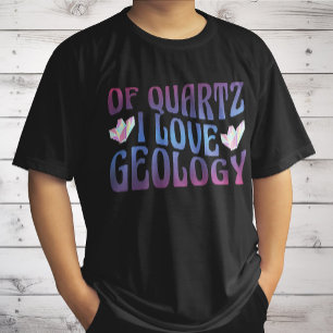 Van kwarts hou ik van geologie, rotsverzamelaar ge t-shirt