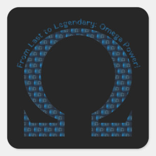 Van Last tot Legendary: Omega Power! Vierkante Sticker