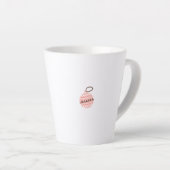 Van Leven Meisje Roze Van Kerstboom Latte Mok (Rechterhoek)