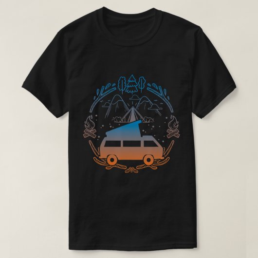 Van Life Design - Vanagon Van Bus Dipper Campfire T-shirt (Design voorkant)
