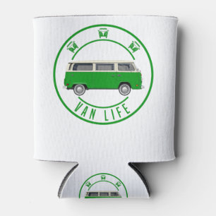 Van Life Retro Camper Bus green Blikjeskoeler
