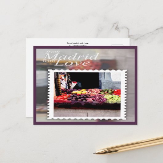 Van Madrid met Love Briefkaart (Voorkant / Achterkant in situ)