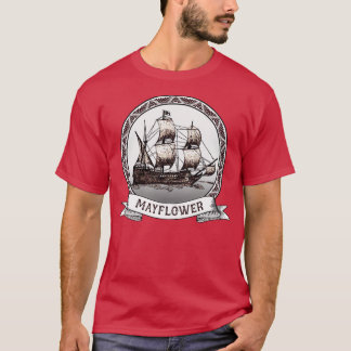 van Mayflower Ship 400th Jubileum 1620 2020 Retr T-shirt