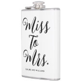 Van Mejuffrouw naar Mevrouw Modern Bruidsdiner Afs Heupfles (Links)