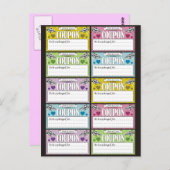 Van mij naar jou coupons briefkaart (Voorkant / Achterkant)