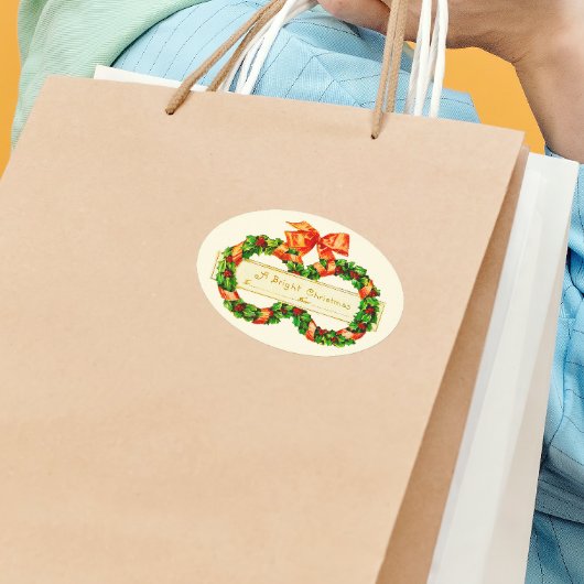 Van mij tot u Kerstcadeau Ovale Sticker