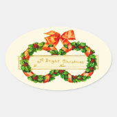 Van mij tot u Kerstcadeau Ovale Sticker (Voorkant)