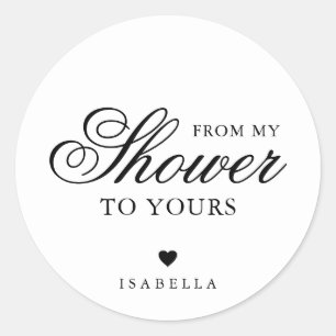 Van Mijn Bruiloftdouche Voor Jou Elegante Bruidsdo Ronde Sticker