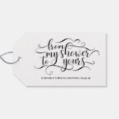 Van mijn douche naar de jouwe - Bruidssalon Cadeaulabel (Achterkant Horizontaal)