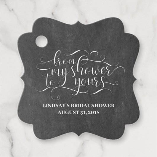 Van mijn douche tot de jouwe bedankjes labels (Voorkant)