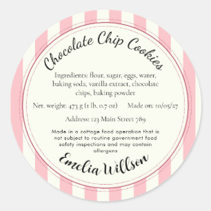 Van mijn kleine keuken Cottage Law Cookie Label