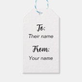 Van minimalistisch cadeaulabel (Voorkant)