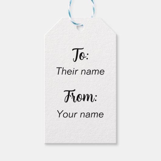 Van minimalistisch cadeaulabel (Voorkant)