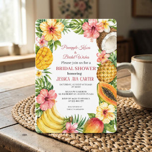 Van Miss naar Mrs Tropisch Fruit Bruidsfeest Kaart