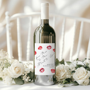 Van Miss tot Mrs. Bachelorette feest Wijn Etiket