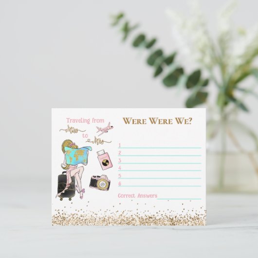 Van Miss tot Mrs. Vrijgezellenfeest waren we aan h Briefkaart (Staand voorkant)