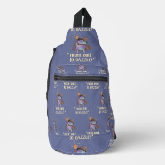Van modder tot glans Grappige tovenaar kikker heks Sling Bag