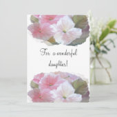 Van moeder op dochter bloemenflat vakantie Kaart (Staand voorkant)