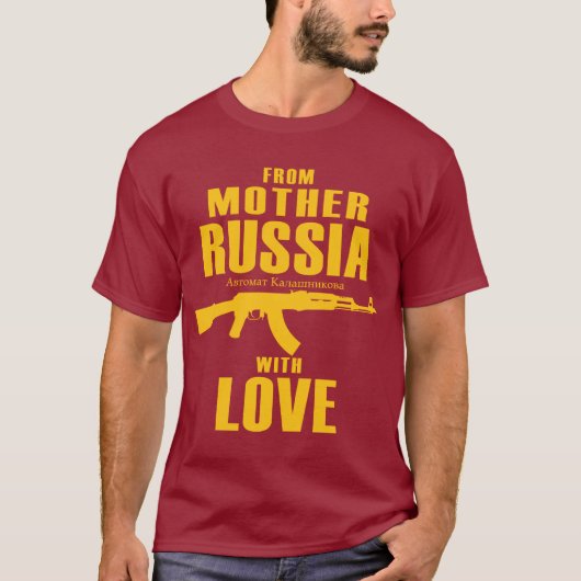 Van moeder Rusland met Love AK Shirt (Mannen) (Voorkant)
