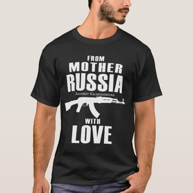 Van moeder Rusland met Love AK Shirt (Mannen) (Voorkant)