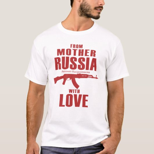 Van moeder Rusland met Love AK Shirt (Mannen) (Voorkant)