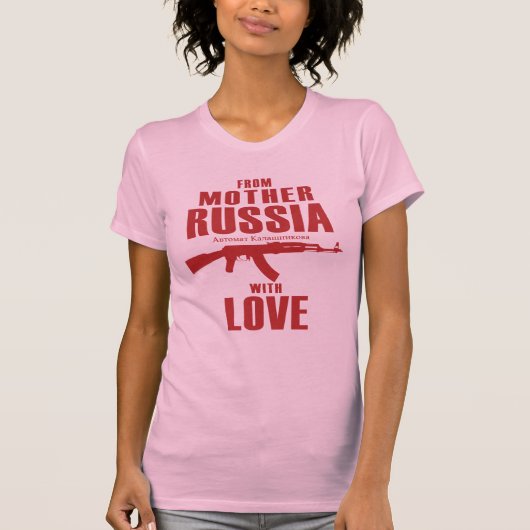 Van moeder Rusland met Love AK Shirt (Vrouwen) (Voorkant)