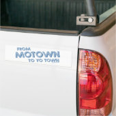 Van Motown naar Yo Town Bumpersticker (Op Truck)