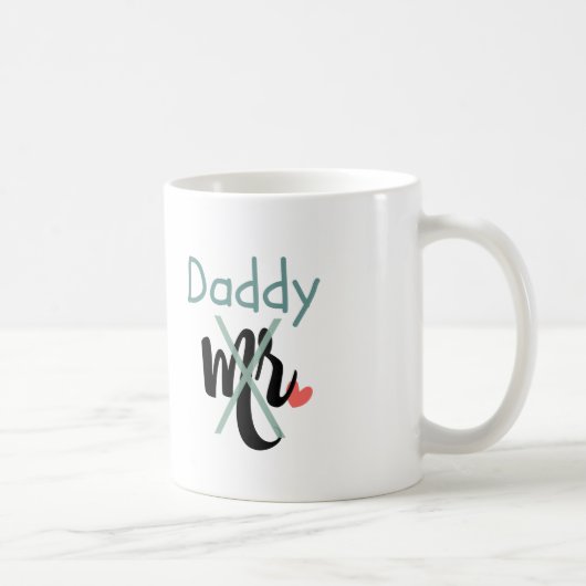 van Mr tot papa! Nieuwe pap-Mok (aqua) Koffiemok (Rechts)