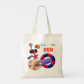 Van naar het strand Fun in de Sun Summer Holiday Tote Bag (Achterkant)