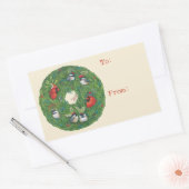 Van/naar Kerst stickers (Envelop)