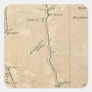 Van New York naar Stratford 1 Vierkante Sticker