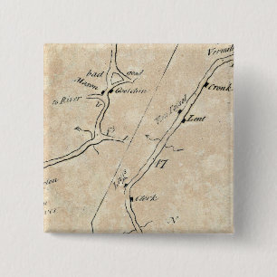 Van New York tot Poughkeepsie 10 Vierkante Button 5,1 Cm