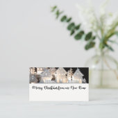 Van Nieuwe Thuis Verlichte Kersthuizen Informatiekaartje (Staand voorkant)