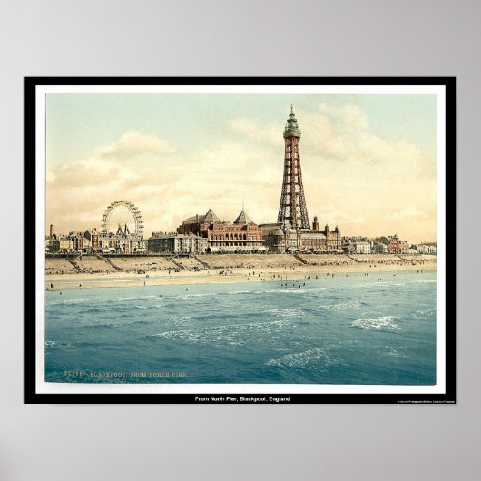 Van North Pier, Blackpool, Engeland Poster (Voorkant)