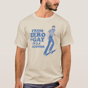 VAN NUL TOT HOMO IN 3 SECONDEN T-SHIRT