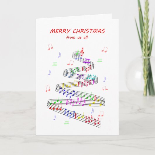 Van ons All Sheet Music met een feestelijke Kerstm Feestdagen Kaart (Voorkant)
