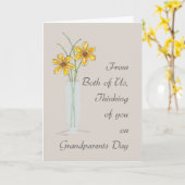 Van ons beide grootouders denken aan jou kaart (Gele Bloem)