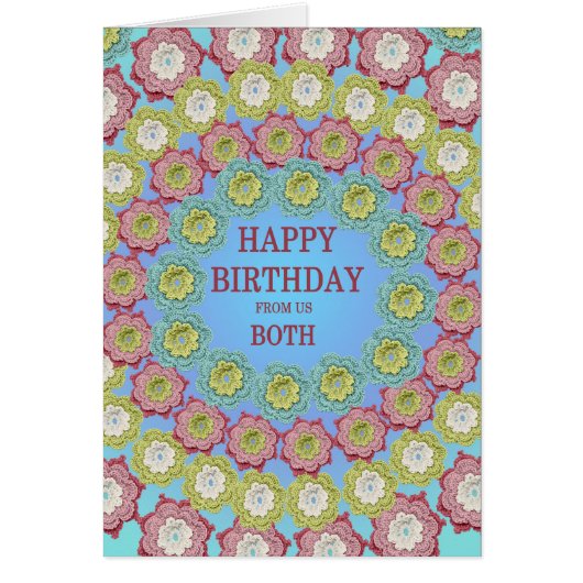 Van ons beide verjaardag haakbloemen (Voorkant)